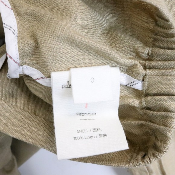 Alexandre Vauthier Linen Wrap Blouse 0 Crop Top Fabrique Limited Edition Tan - Picture 8 of 9